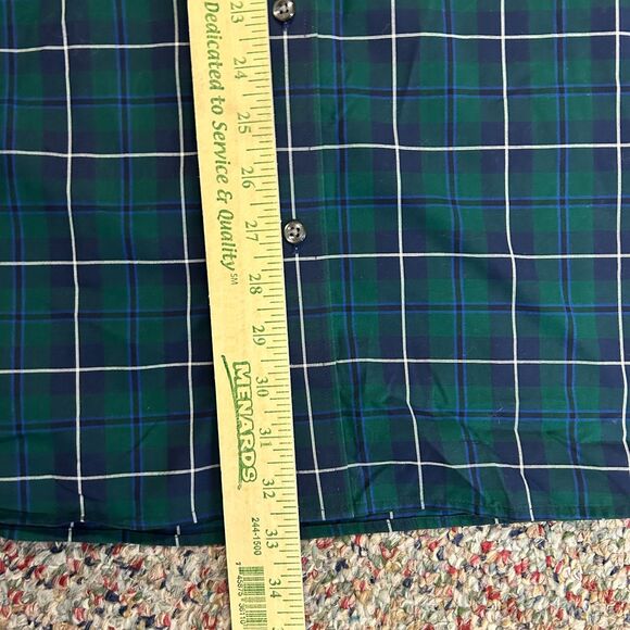 L.L. Bean NWOT Green Navy Plaid Traditional Fit LS Buttondown Shirt Size XXL - Picture 10 of 11